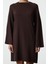 Moda Stil Regular Bisiklet Yaka Mini Boy Triko Basic Pamuklu Elbise 3