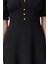Moda Stil Fitted V Yaka Midi Boy Elbise 2