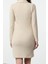 Moda Stil Slim Polo Yaka Mini Boy Fitted Vücuda Oturan Fitilli Örme Esnek Elbise 5