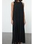 Moda Stil Regular Bisiklet Yaka Uzun Tesettür Piliseli Dokuma Içlik Elbise 3