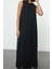 Moda Stil Regular Bisiklet Yaka Uzun Tesettür Piliseli Dokuma Içlik Elbise 4