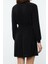 Moda Stil Slim Polo Yaka Mini Boy Beli Lastikli Örme Elbise 5