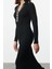 Moda Stil Slim Polo Yaka Midi Boy Taş Renk Bloklu Triko Premium Iplik Özel Iplik Elbise 4