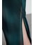 Moda Stil Slim Kayık Yaka Maxi Boy Soyut Desenli Fitted Vücuda Oturan Tül Esnek Örme Elbise 2