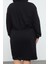 Moda Stil Slim Polo Yaka Mini Boy Büyük Beden Düz Örme Elbise 5