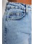 Kadın Moda Şık Kot Pantolon Dar Paça Regular Boy Denim Mavi Yüksek Bel Mom Jeans 5