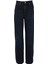 Kadın Moda Şık Kot Pantolon Geniş Paça Uzun Boy Denim Gece Mavisi Yüksek Bel Jeans 1