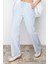 Kadın Moda Şık Kot Pantolon Geniş Paça Regular Boy Denim Beli Lastikli Chambre Yüksek Bel Jeans 4