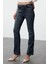Kadın Moda Şık Kot Pantolon Ispanyol Paça Uzun Boy Denim Soluk Vintage Püsküllü Düşük Bel Crop Jeans 1