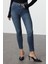 Kadın Moda Şık Kot Pantolon Dar Paça Regular Boy Denim Mavi Yüksek Bel Skinny Jeans 1