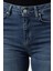 Kadın Moda Şık Kot Pantolon Dar Paça Regular Boy Denim Mavi Yüksek Bel Skinny Jeans 4