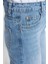 Kadın Moda Şık Kot Pantolon Boru Paça Regular Boy Denim Mavi Yüksek Bel Straight Jeans 5