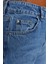 Kadın Moda Şık Kot Pantolon Geniş Paça Uzun Boy Denim Mavi Yüksek Bel Jeans 5