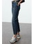 Kadın Moda Şık Kot Pantolon Boru Paça Uzun Boy Denim Yüksek Bel Slim Mom Jeans 3