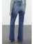 Kadın Moda Şık Kot Pantolon Geniş Paça Uzun Boy Denim Mavi Yüksek Bel Jeans 5