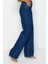 Kadın Moda Şık Kot Pantolon Geniş Paça Uzun Boy Denim Mavi Yüksek Bel Jeans 5