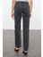 Kadın Moda Şık Kot Pantolon Boru Paça Uzun Boy Denim Düşük Bel Comfort Straight Jeans 5