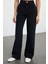Kadın Moda Şık Kot Pantolon Geniş Paça Regular Boy Denim Yüksek Bel Jeans 5