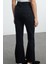Stil Kadın Moda Denim Kot Pantolon Regular Geniş Paça Antrasit Yüksek Bel Crop Jeans 5