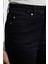 Stil Kadın Moda Denim Kot Pantolon Regular Geniş Paça Antrasit Yüksek Bel Crop Jeans 2