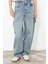 Stil Kadın Moda Denim Kot Pantolon Boru Paça Bol Kesim Yüksek Bel Jeans 3