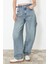 Stil Kadın Moda Denim Kot Pantolon Boru Paça Bol Kesim Yüksek Bel Jeans 4