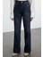 Stil Kadın Moda Denim Kot Pantolon Uzun Geniş Paça Yüksek Bel Jeans 4