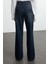 Stil Kadın Moda Denim Kot Pantolon Uzun Geniş Paça Yüksek Bel Jeans 5