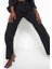 Stil Kadın Moda Denim Kot Pantolon Regular Geniş Paça Taşlı Yüksek Bel Jeans 1