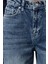 Stil Kadın Moda Denim Kot Pantolon Uzun Geniş Paça Mavi Yüksek Bel Jeans 2