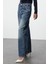Stil Kadın Moda Denim Kot Pantolon Uzun Geniş Paça Mavi Yüksek Bel Jeans 3