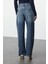 Stil Kadın Moda Denim Kot Pantolon Uzun Geniş Paça Mavi Yüksek Bel Jeans 5
