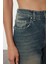 Stil Kadın Moda Denim Kot Pantolon Uzun Geniş Paça Soluk Vintage Normal Bel Skater Jeans 2