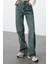 Stil Kadın Moda Denim Kot Pantolon Uzun Geniş Paça Soluk Vintage Yüksek Bel Jeans 1