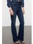 Stil Kadın Moda Denim Kot Pantolon Uzun Ispanyol Paça Yüksek Bel Jeans 4