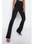 Stil Kadın Moda Denim Kot Pantolon Uzun Ispanyol Paça Yüksek Bel Jeans 3