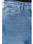 Stil Kadın Moda Denim Kot Pantolon Uzun Ispanyol Paça Mavi Yüksek Bel Jeans 5