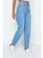 Stil Kadın Moda Denim Kot Pantolon Uzun Geniş Paça Yüksek Bel Mom Jeans 2