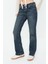 Stil Kadın Moda Denim Kot Pantolon Boru Paça Düşük Bel Straight Jeans 3