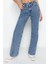 Stil Kadın Moda Denim Kot Pantolon Geniş Paça Bel Detaylı Yüksek Bel Jeans 3