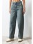 Stil Kadın Moda Denim Kot Pantolon Regular Geniş Paça Mavi Soluk Vintage Düşük Bel 1