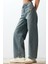 Stil Kadın Moda Denim Kot Pantolon Regular Geniş Paça Mavi Soluk Vintage Düşük Bel 2