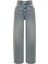 Stil Kadın Moda Denim Kot Pantolon Regular Geniş Paça Mavi Soluk Vintage Düşük Bel 4