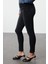 Stil Kadın Moda Denim Kot Pantolon Regular Dar Paça Antrasit Yüksek Bel Skinny Jeans 2