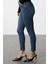 Stil Kadın Moda Denim Kot Pantolon Regular Dar Paça Mavi Yüksek Bel Skinny Jeans 3