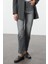 Stil Kadın Moda Denim Kot Pantolon Uzun Boru Paça Gri Yüksek Bel Comfort Mom Jeans 1