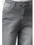 Stil Kadın Moda Denim Kot Pantolon Uzun Boru Paça Gri Yüksek Bel Comfort Mom Jeans 2