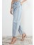 Stil Kadın Moda Denim Kot Pantolon Boru Paça Yüksek Bel Jeans 3