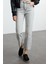 Stil Kadın Moda Denim Kot Pantolon Uzun Boru Paça Gri Yüksek Bel Straight Jeans 1