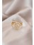 Ayarlamalı Gold Renk Metal Zirkon Taşlı Damla Model Yüzük - TJ-BYK2071 1